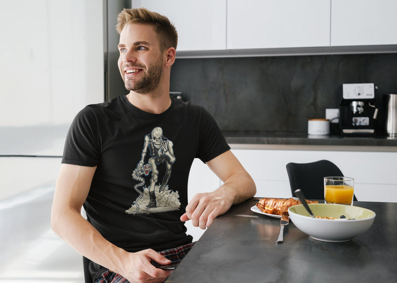 Load image into Gallery viewer, Stone Cold Steve Austin Middle Finger Skull T-shirt by EWS | Extreme Wrestling Shirts