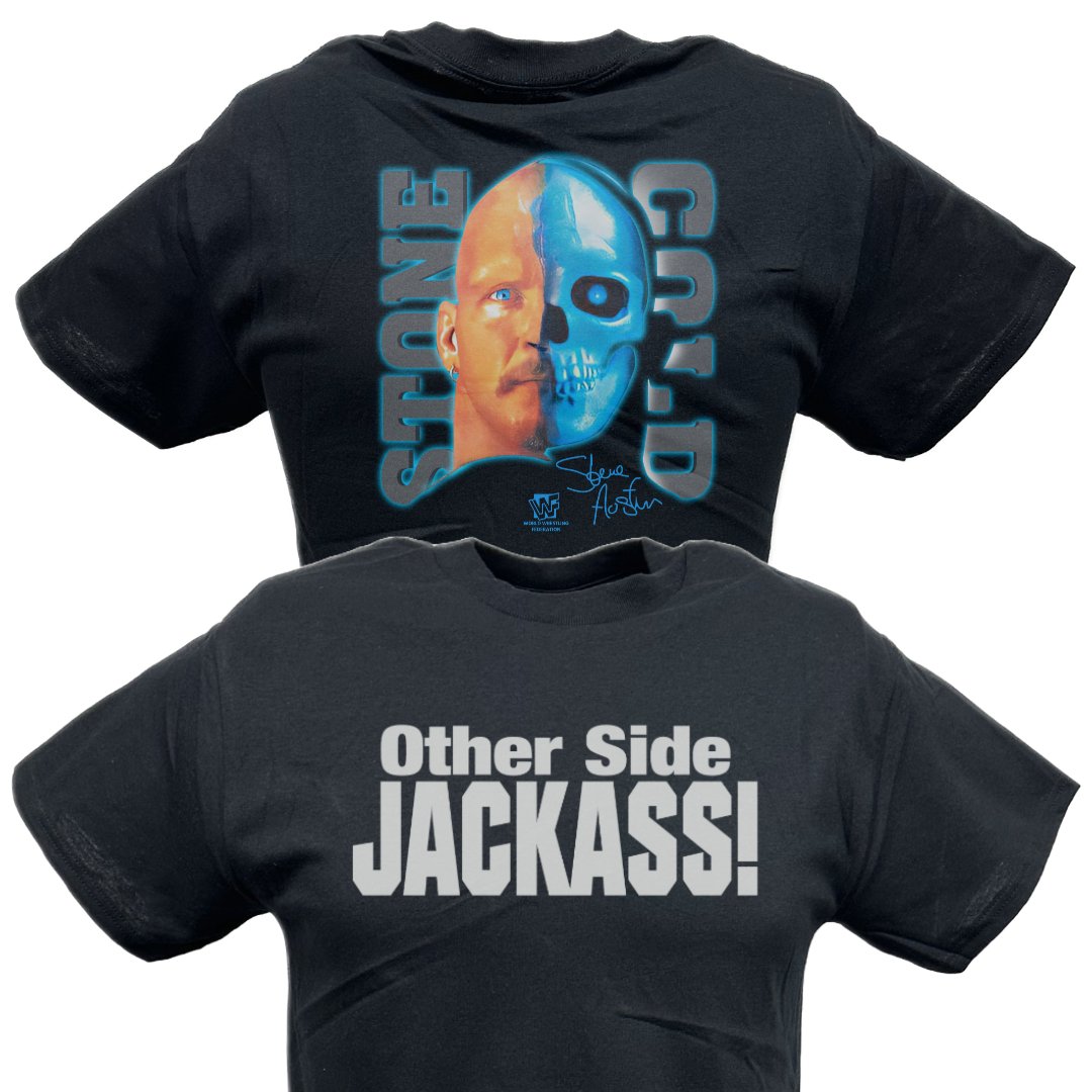 WWF WWE Stone Cold Tシャツ プロレスtシャツ　スカルtシャツ Stone Cold Steve Austin 100% Hellraiser Mens WWF Black T