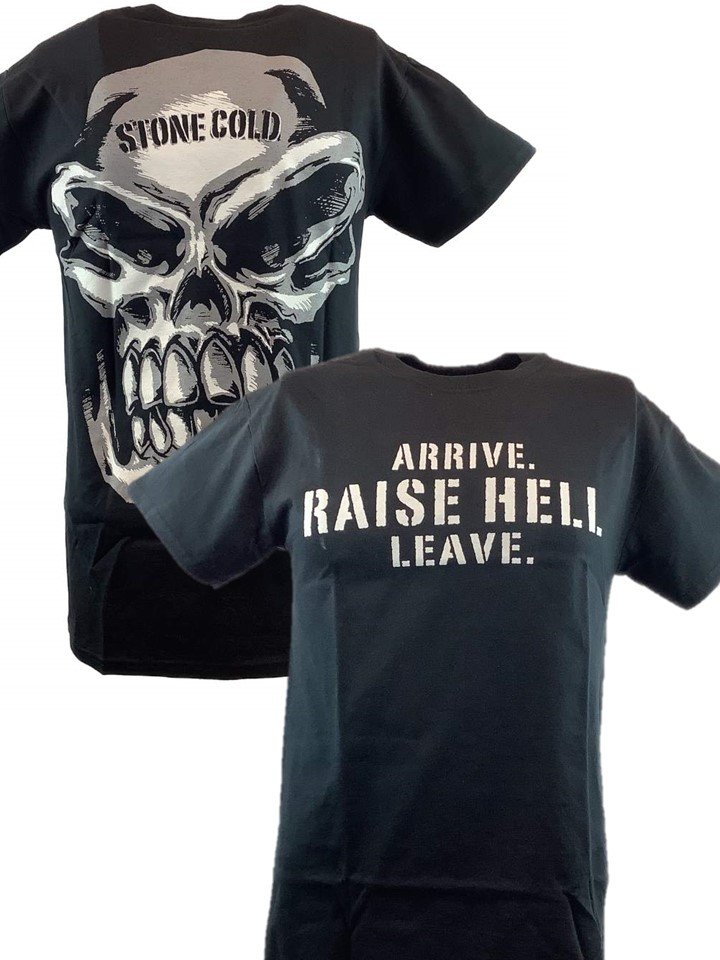 Load image into Gallery viewer, Stone Cold Steve Austin Raise Hell Leave Mens Black T-shirt Sports Mem, Cards & Fan Shop > Fan Apparel & Souvenirs > Wrestling by Hybrid Tees | Extreme Wrestling Shirts