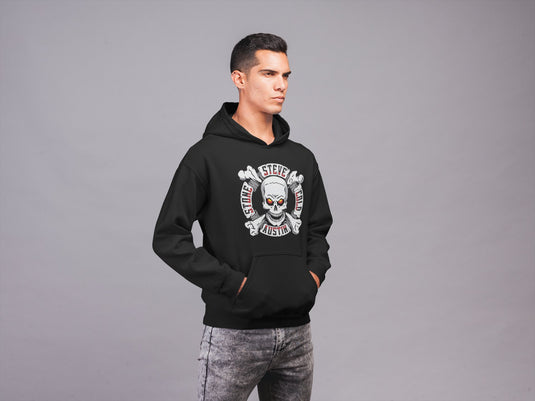 Stone Cold Steve Austin Skull Crossbones Hoody Sweatshirt by EWS | Extreme Wrestling Shirts