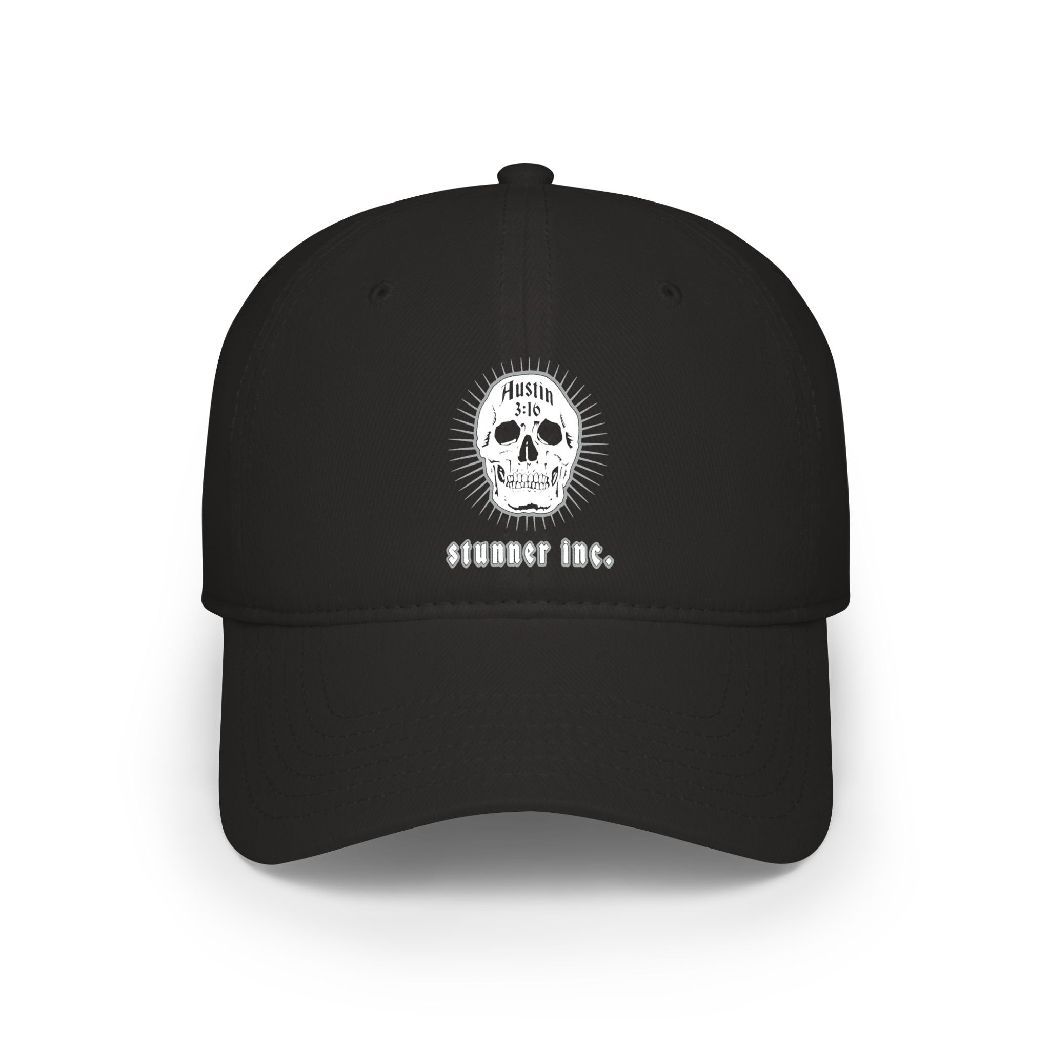 Stone Cold Steve Austin Stunner Inc White Skull Baseball Hat