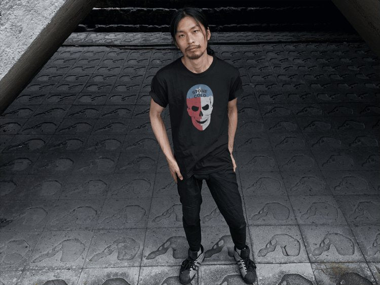 Load image into Gallery viewer, Stone Cold Steve Austin Texas Skull Mens Black T-shirt Sports Mem, Cards & Fan Shop > Fan Apparel & Souvenirs > Wrestling by EWS | Extreme Wrestling Shirts