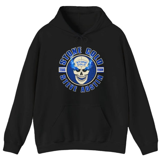 Stone Cold Steve Austin Texas Venom Smoking Skull Hoody Sweatshirt by EWS | Extreme Wrestling Shirts