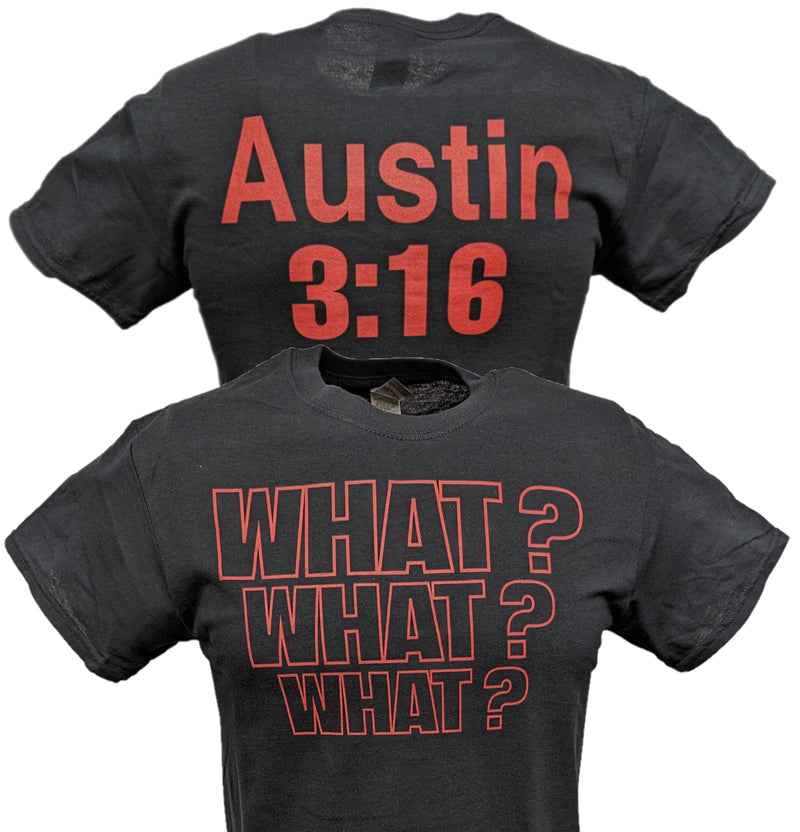 Load image into Gallery viewer, Stone Cold Steve Austin What? Mens Black T-shirt by WWE | Extreme Wrestling Shirts