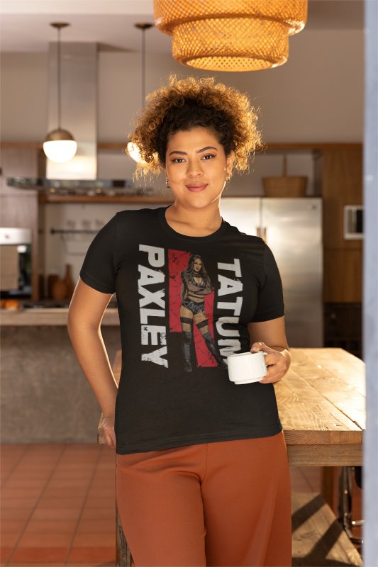 Load image into Gallery viewer, Tatum Paxley Pose Black T-shirt by EWS | Extreme Wrestling Shirts