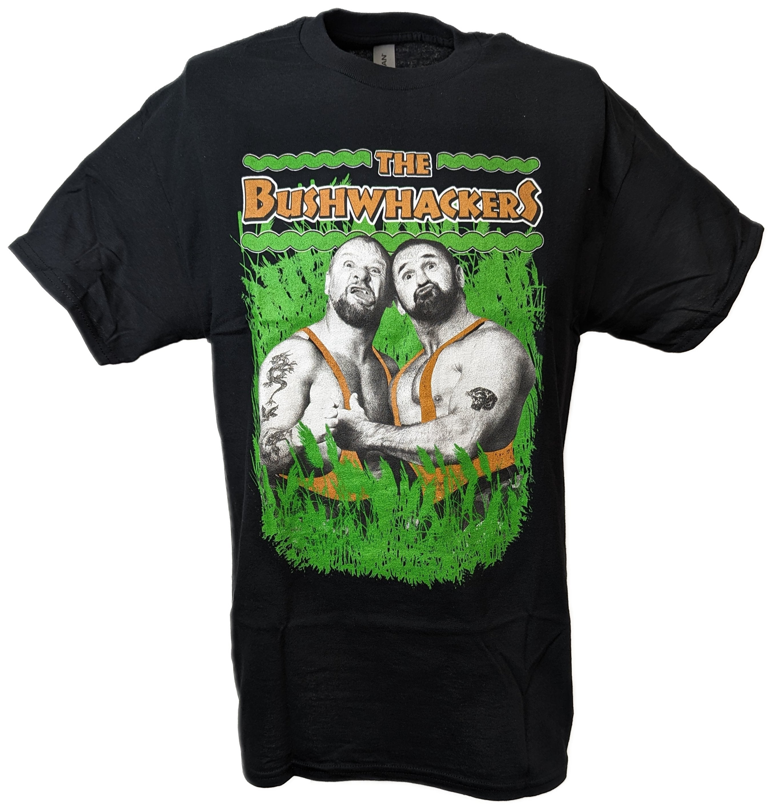Buffer Error Roll 4 Tシャツ ブラック② The Bushwackers Mens Black T-shirt – Extreme Wrestling Shirts