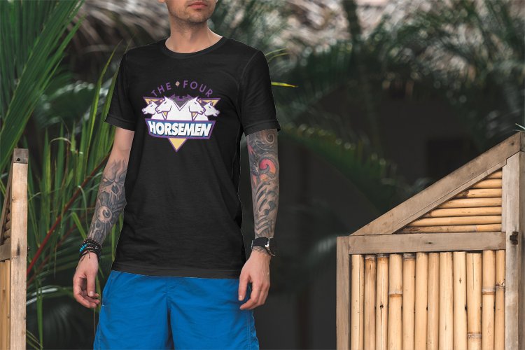 Load image into Gallery viewer, The Four Horsemen WCW Mens Black T-shirt Sports Mem, Cards & Fan Shop > Fan Apparel & Souvenirs > Wrestling by WWE | Extreme Wrestling Shirts