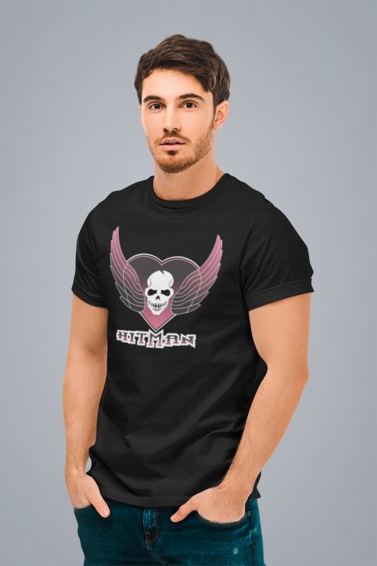 The Hitman Bret Hart Skull Wings Logo Mens T-shirt Sports Mem, Cards & Fan Shop > Fan Apparel & Souvenirs > Wrestling by EWS | Extreme Wrestling Shirts