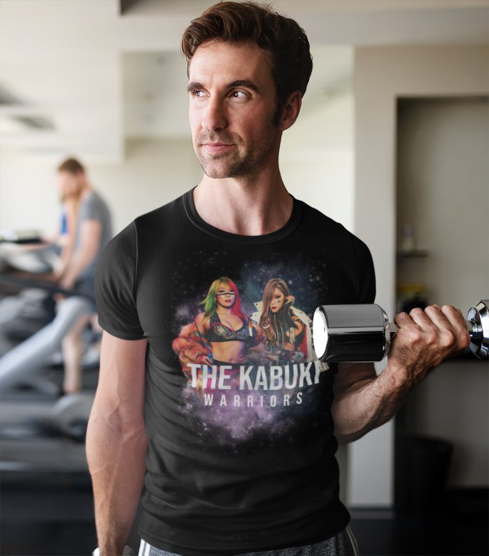 Load image into Gallery viewer, The Kabuki Warriors Asuka Kairi Sane T-shirt by EWS | Extreme Wrestling Shirts