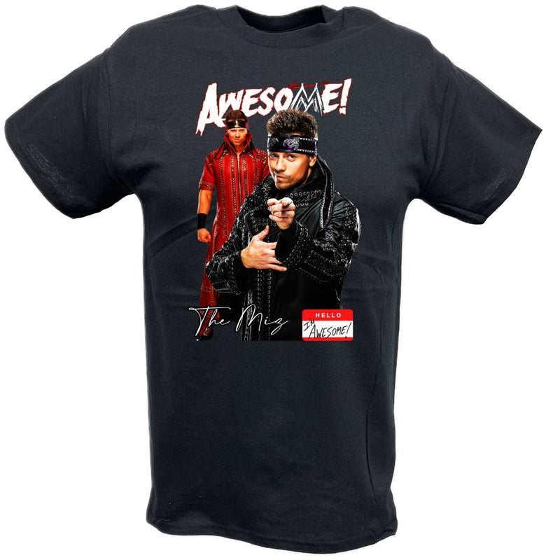 Load image into Gallery viewer, The Miz Superstar Awesome Black T-shirt by EWS | Extreme Wrestling Shirts