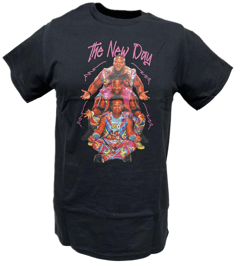 Load image into Gallery viewer, The New Day Purple Name Black T-shirt by WWE | Extreme Wrestling Shirts