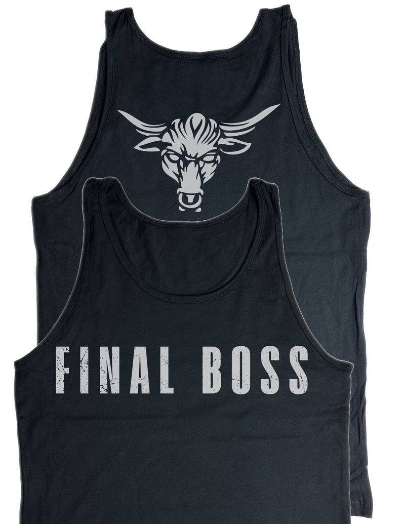 Load image into Gallery viewer, The Rock Final Boss Wrestlemania Black Tank Top Shirt by EWS | Extreme Wrestling Shirts