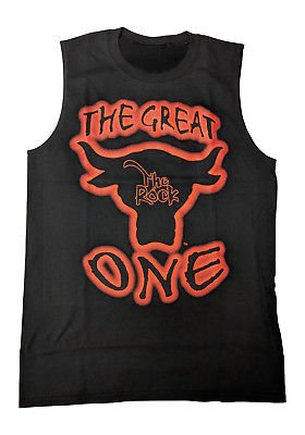 Load image into Gallery viewer, The Rock Great One Mens Sleeveless Black Muscle T-shirt Sports Mem, Cards & Fan Shop > Fan Apparel & Souvenirs > Wrestling by EWS | Extreme Wrestling Shirts