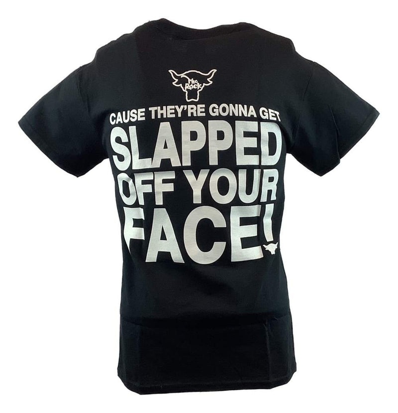 Load image into Gallery viewer, The Rock Hows Lips Gonna Get Gonna Slapped Off Your Face T-shirt Sports Mem, Cards & Fan Shop > Fan Apparel & Souvenirs > Wrestling by Hybrid Tees | Extreme Wrestling Shirts