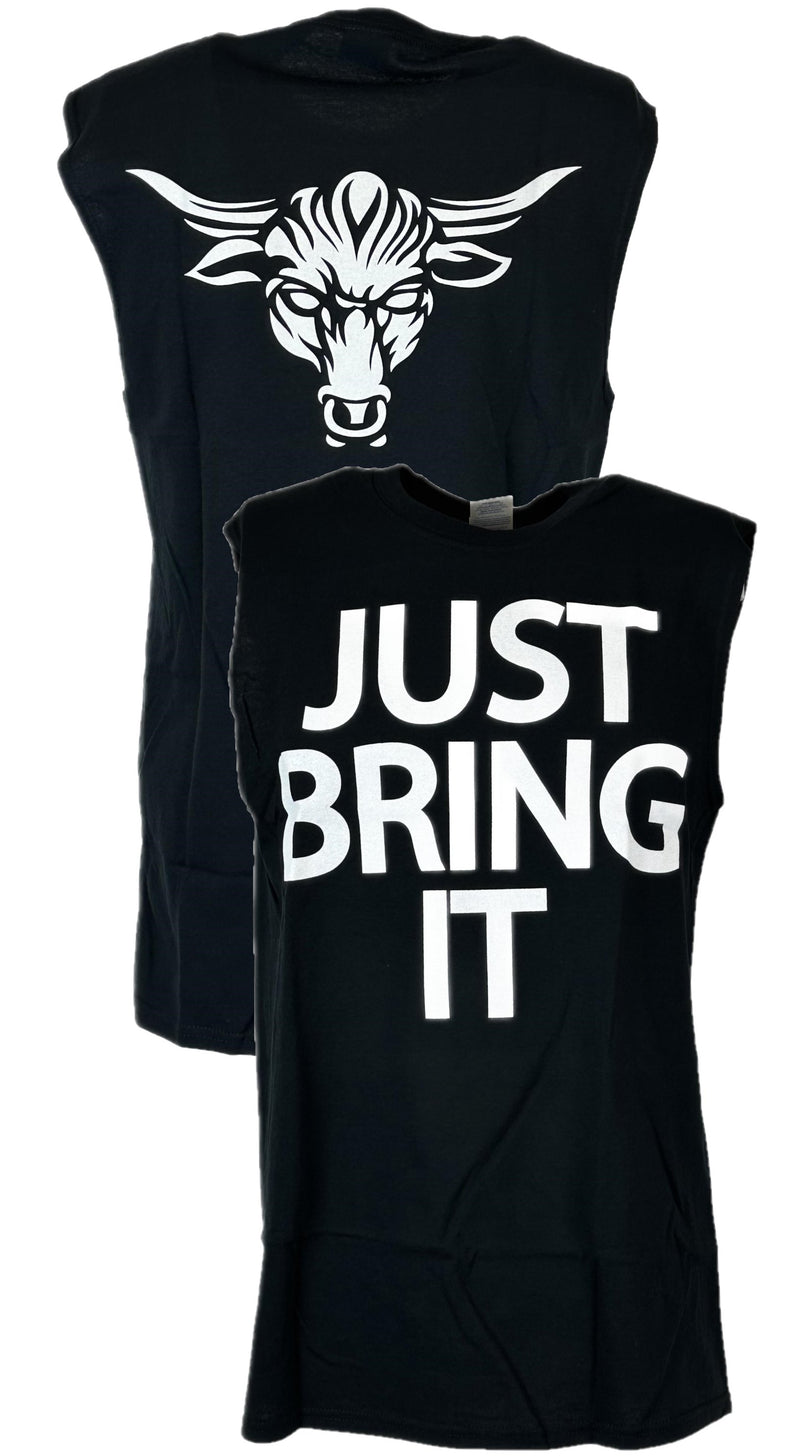Load image into Gallery viewer, The Rock Just Bring It Brahma Bull Sleeveless Black Muscle T-shirt Sports Mem, Cards & Fan Shop > Fan Apparel & Souvenirs > Wrestling by EWS | Extreme Wrestling Shirts