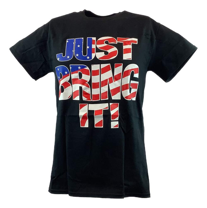 Load image into Gallery viewer, The Rock Just Bring It Never Live In Fear Tribute Mens Black T-shirt Sports Mem, Cards & Fan Shop > Fan Apparel & Souvenirs > Wrestling by Hybrid Tees | Extreme Wrestling Shirts