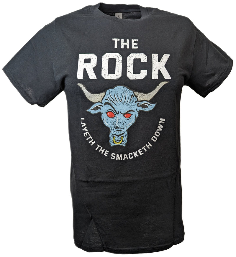 Load image into Gallery viewer, The Rock Layeth the Smacketh Down Mens T-shirt by EWS | Extreme Wrestling Shirts