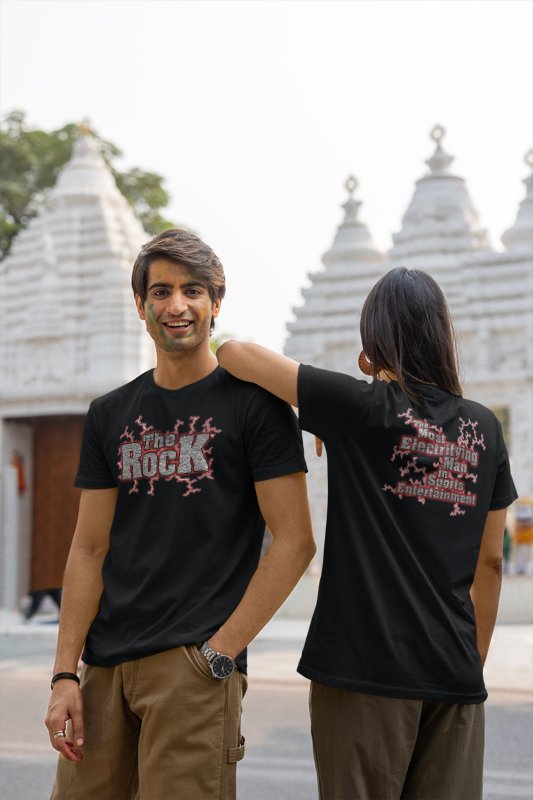 Load image into Gallery viewer, The Rock Most Electrifying Man in Sports Entertainment T-shirt by EWS | Extreme Wrestling Shirts