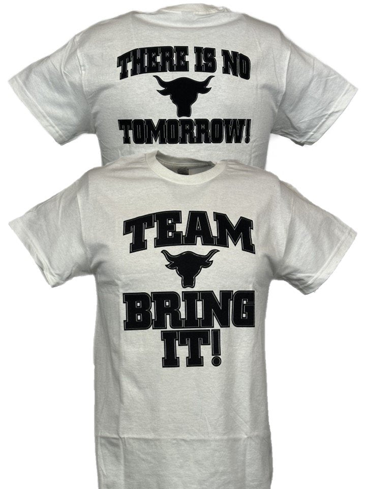 Load image into Gallery viewer, The Rock Team Bring It There Is No Tomorrow Mens White T-shirt Sports Mem, Cards & Fan Shop > Fan Apparel & Souvenirs > Wrestling by Hybrid Tees | Extreme Wrestling Shirts