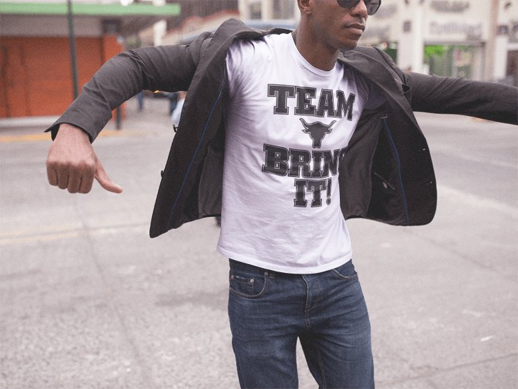 Load image into Gallery viewer, The Rock Team Bring It There Is No Tomorrow Mens White T-shirt Sports Mem, Cards & Fan Shop > Fan Apparel & Souvenirs > Wrestling by Hybrid Tees | Extreme Wrestling Shirts