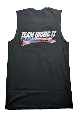 Load image into Gallery viewer, The Rock Team Bring It USA Sleeveless Muscle T-shirt Black Sports Mem, Cards & Fan Shop > Fan Apparel & Souvenirs > Wrestling by EWS | Extreme Wrestling Shirts