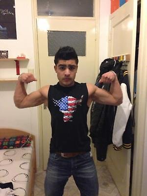 Load image into Gallery viewer, The Rock Team Bring It USA Sleeveless Muscle T-shirt Black Sports Mem, Cards & Fan Shop > Fan Apparel & Souvenirs > Wrestling by EWS | Extreme Wrestling Shirts