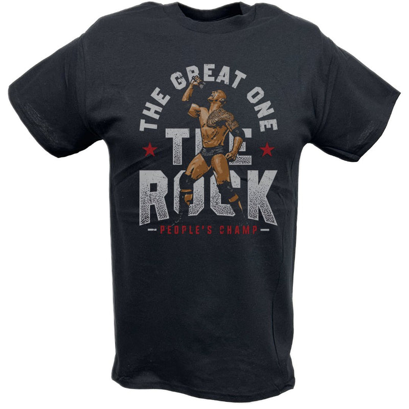 Load image into Gallery viewer, The Rock The Great One Peoples Champ T-shirt by EWS | Extreme Wrestling Shirts