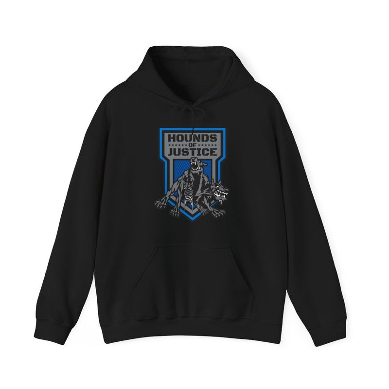 Load image into Gallery viewer, The Shield Hounds of Justice Mens Black Hoody Sweatshirt by EWS | Extreme Wrestling Shirts