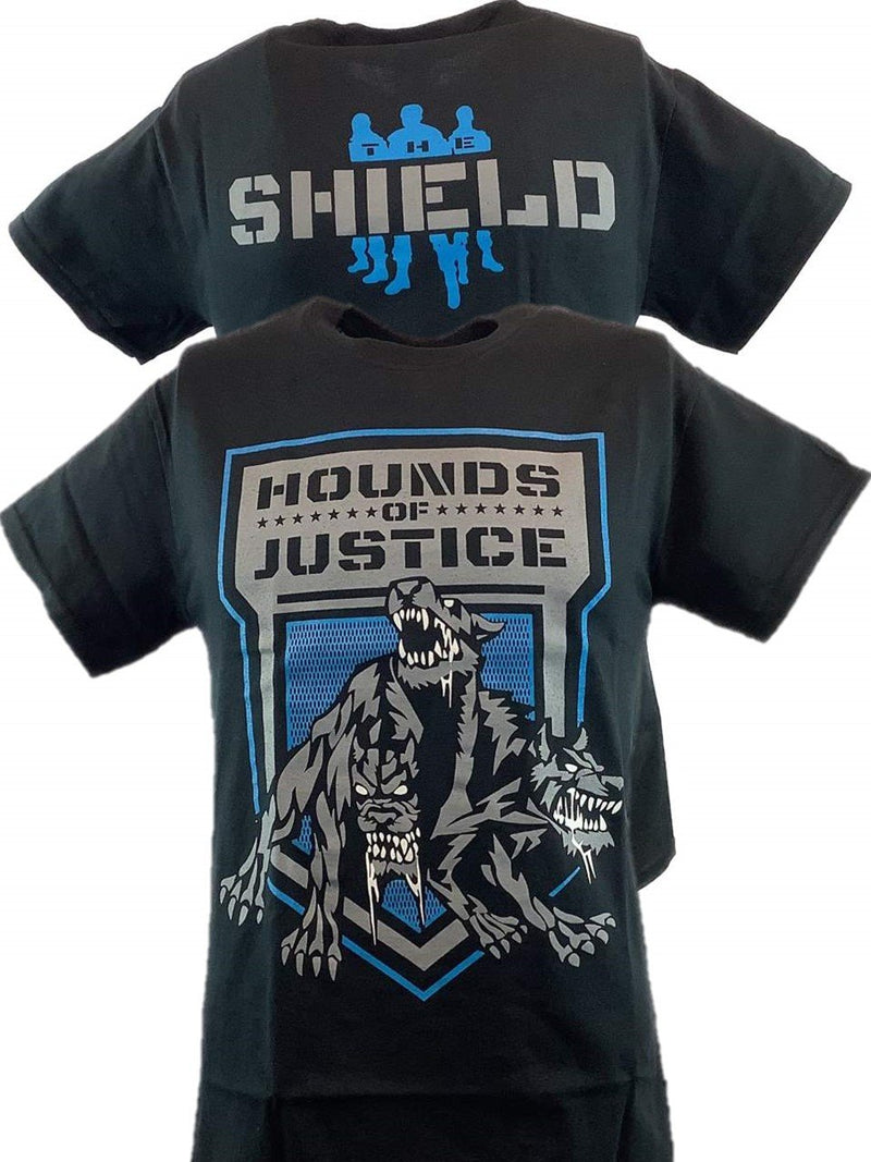 Load image into Gallery viewer, The Shield Hounds of Justice Mens Black T-shirt Sports Mem, Cards & Fan Shop > Fan Apparel & Souvenirs > Wrestling by Hybrid Tees | Extreme Wrestling Shirts