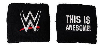 Load image into Gallery viewer, This Is Awesome 2 piece Black Wristbands Set Sports Mem, Cards & Fan Shop > Fan Apparel & Souvenirs > Wrestling by EWS | Extreme Wrestling Shirts