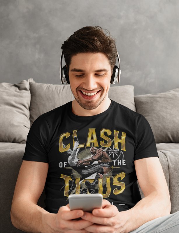 Load image into Gallery viewer, Titus O'Neil Clash Of The Titus Black T-shirt by EWS | Extreme Wrestling Shirts