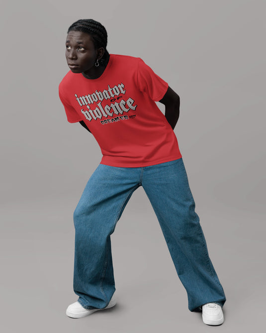 Tommy Dreamer Innovator of Violence ECW Red T-shirt by EWS | Extreme Wrestling Shirts