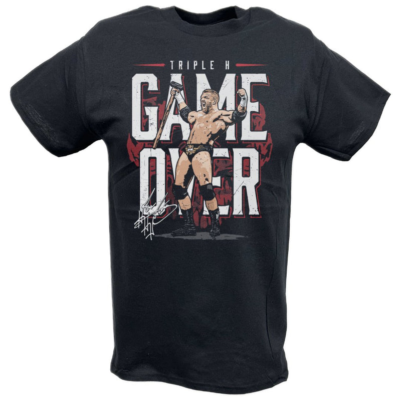 Load image into Gallery viewer, Triple H Game Over Walkout Black T-shirt by EWS | Extreme Wrestling Shirts
