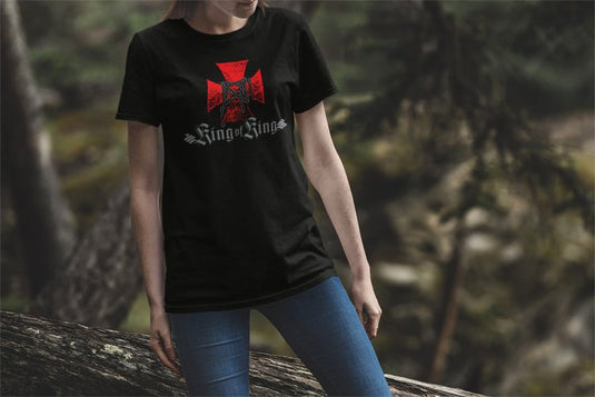 Triple H King of Kings Cross Black T-shirt by EWS | Extreme Wrestling Shirts