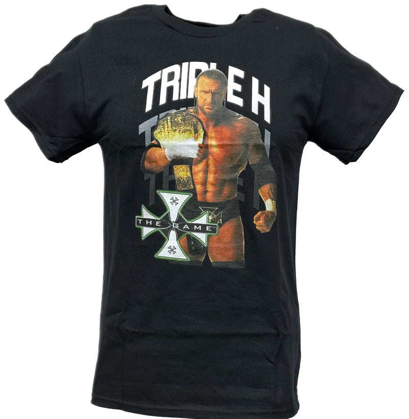 Load image into Gallery viewer, Triple H The Game Championship Belt Mens Black T-shirt by EWS | Extreme Wrestling Shirts