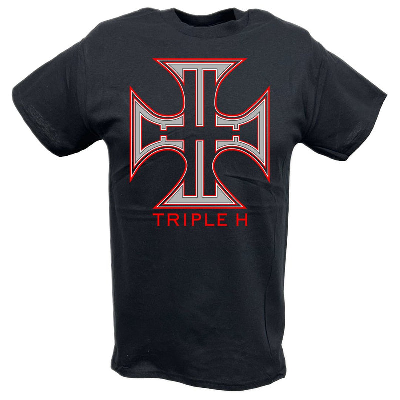 Load image into Gallery viewer, Triple H The Game Cross Logo Black T-shirt by EWS | Extreme Wrestling Shirts