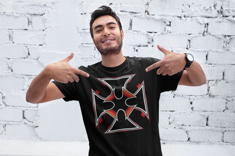 Load image into Gallery viewer, Triple H Wanna Do It Cross Black T-shirt by EWS | Extreme Wrestling Shirts