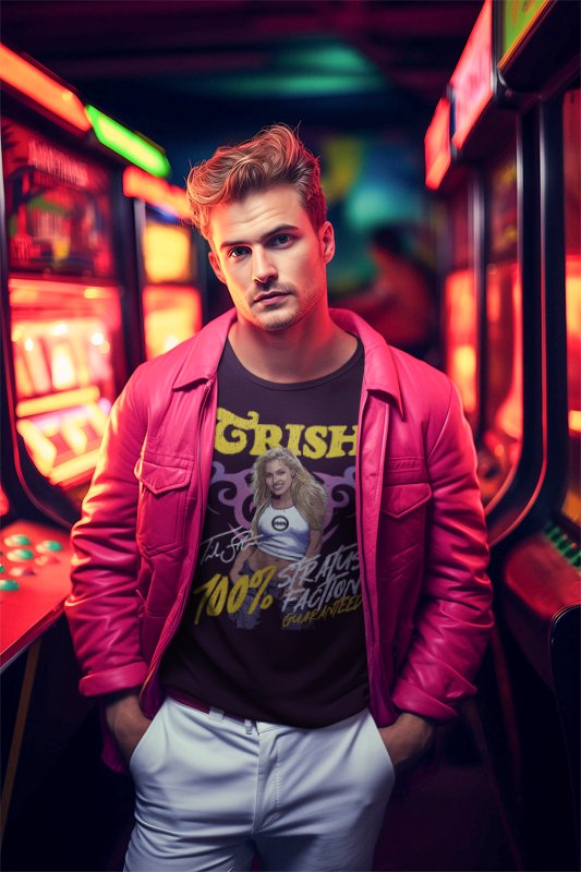 Load image into Gallery viewer, Trish Stratus 100 Percent Stratusfaction Guaranteed BlackT-shirt by EWS | Extreme Wrestling Shirts