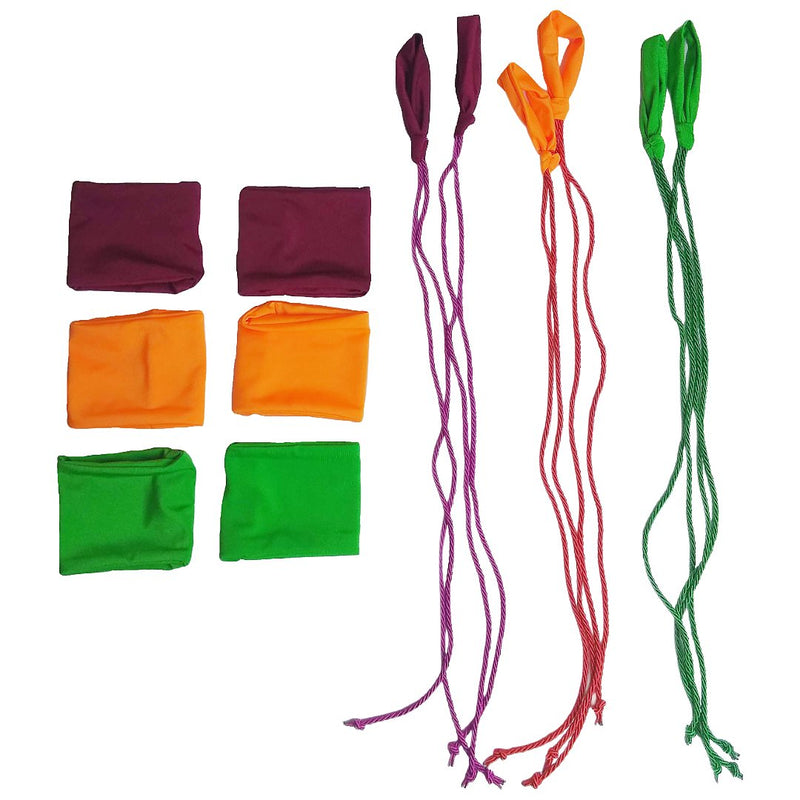 Load image into Gallery viewer, Ultimate Warrior Multicolor Tassels and Wristbands Set of 2 Costume by WWE | Extreme Wrestling Shirts