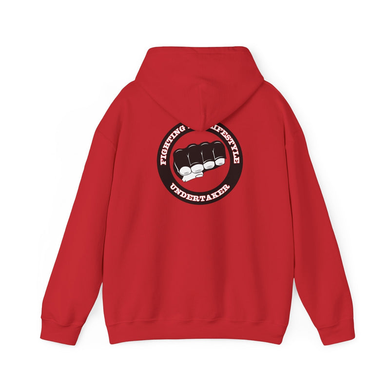 Load image into Gallery viewer, Undertaker Big Evil Pain Sin-Dicate World Tour Red Pullover Hoody by EWS | Extreme Wrestling Shirts