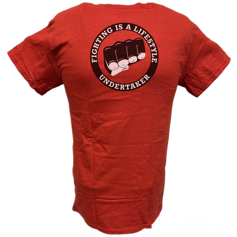 Load image into Gallery viewer, Undertaker Big Evil Pain Sin-Dicate World Tour Red T-shirt by EWS | Extreme Wrestling Shirts