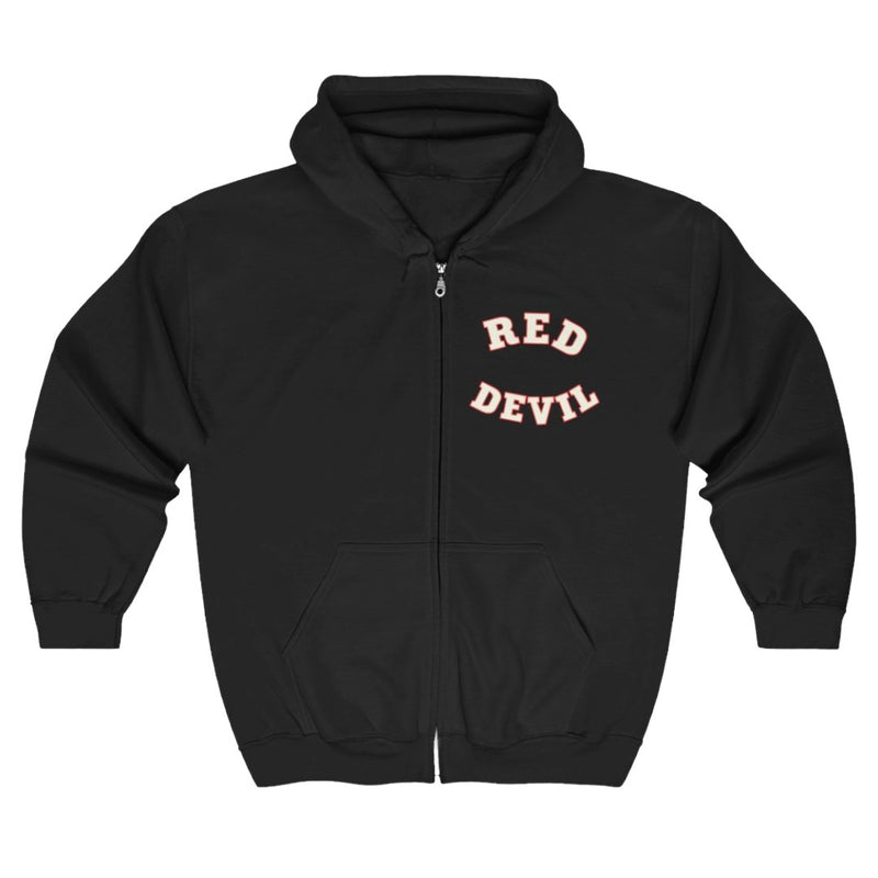 Load image into Gallery viewer, Undertaker Big Evil Red Devil Black Zipper Hoody by EWS | Extreme Wrestling Shirts