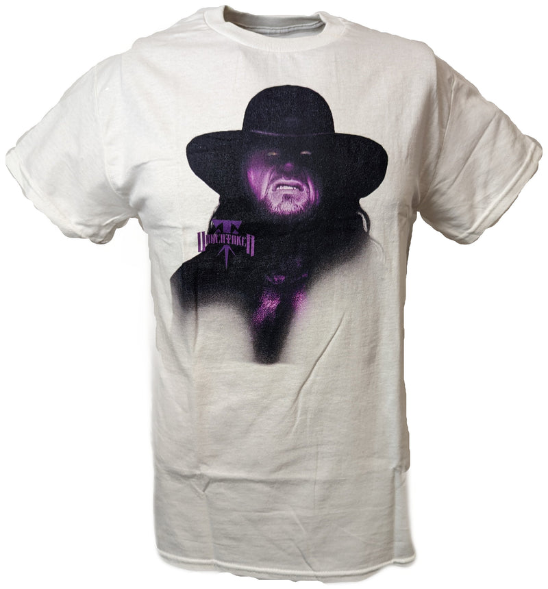 Load image into Gallery viewer, Undertaker Purple Phenom Mens White T-shirt by EWS | Extreme Wrestling Shirts