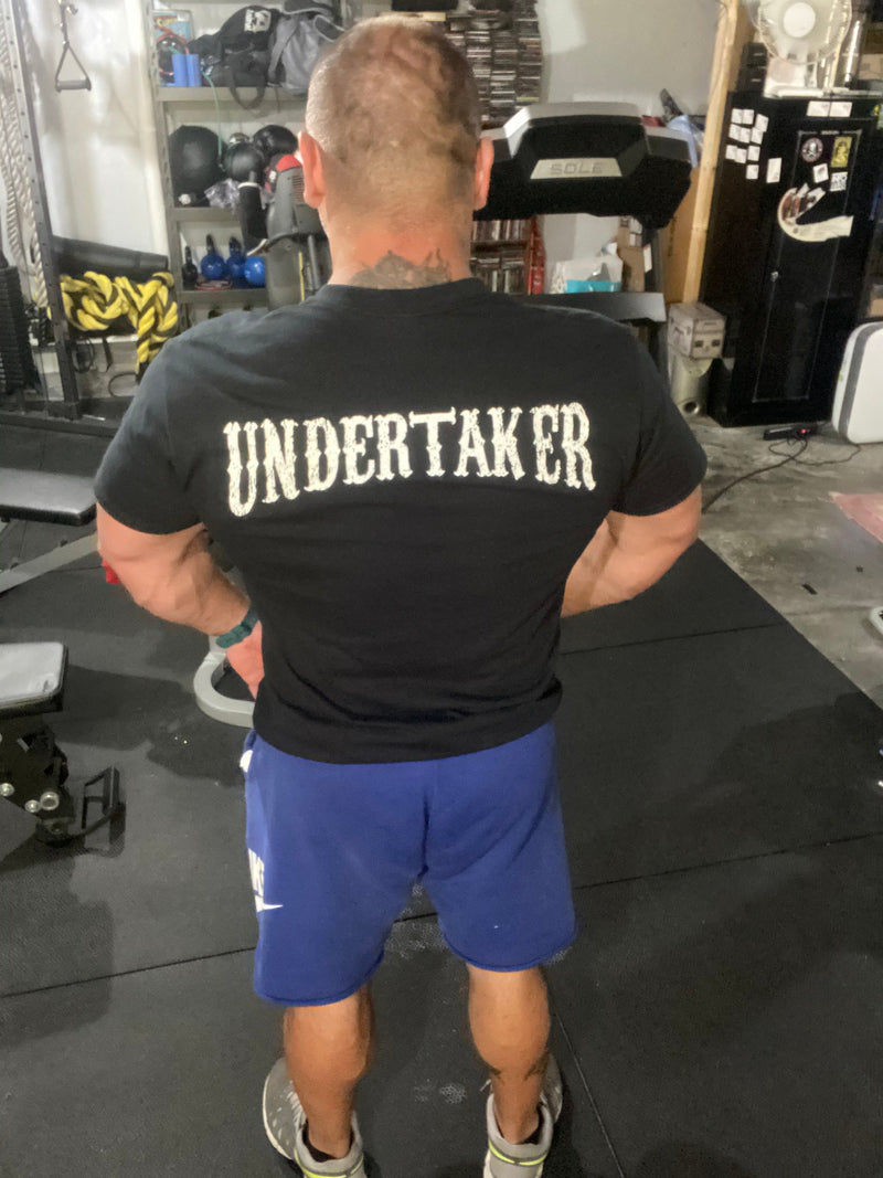 Load image into Gallery viewer, Undertaker Taking Souls and Digging Holes Mens Black T-shirt Sports Mem, Cards & Fan Shop > Fan Apparel & Souvenirs > Wrestling by Hybrid Tees | Extreme Wrestling Shirts