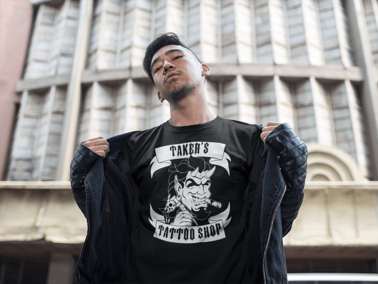 Load image into Gallery viewer, Undertaker Tattoo Shop Got Mine In Hell Mens Black T-shirt Sports Mem, Cards & Fan Shop > Fan Apparel & Souvenirs > Wrestling by EWS | Extreme Wrestling Shirts