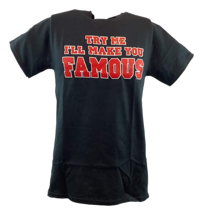 Load image into Gallery viewer, Undertaker Try Me I'll Make You Famous Mens T-shirt Sports Mem, Cards & Fan Shop > Fan Apparel & Souvenirs > Wrestling by Hybrid Tees | Extreme Wrestling Shirts