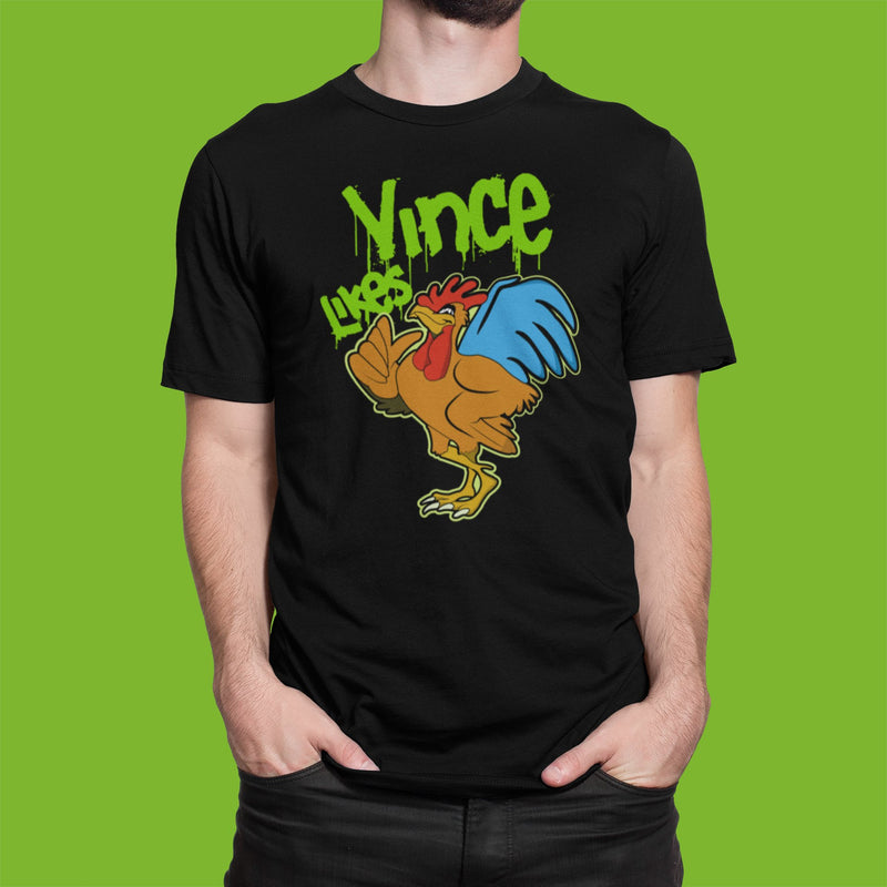 Load image into Gallery viewer, Vince Mcmahon Loves Rooster DX D-Generation X Mens Black T-shirt by EWS | Extreme Wrestling Shirts