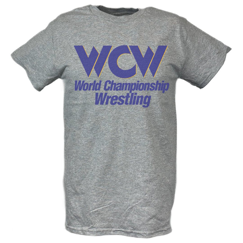Load image into Gallery viewer, WCW Blue Logo World Championship Wrestling T-shirt by EWS | Extreme Wrestling Shirts