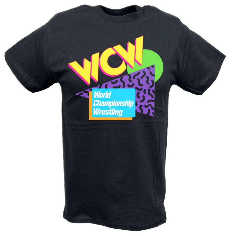 Load image into Gallery viewer, WCW World Championship Wrestling 80s Design T-shirt by EWS | Extreme Wrestling Shirts