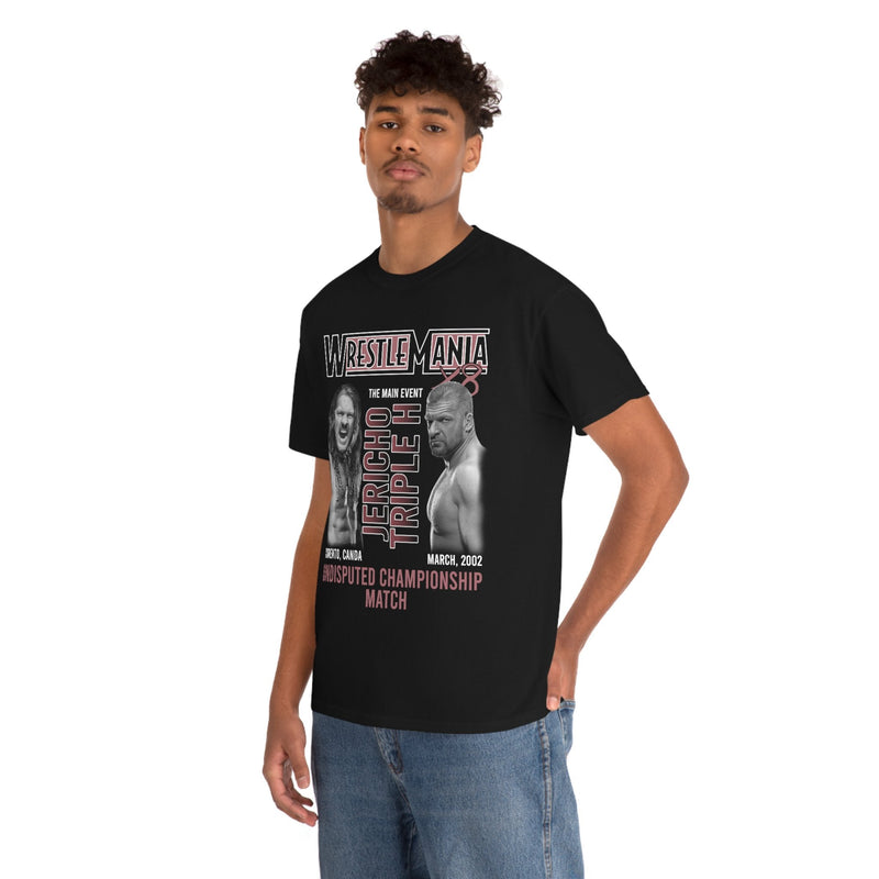 Load image into Gallery viewer, WrestleMania 18 X8 WWE Triple H vs Jericho Undisputed Championship Match T-shirt Sports Mem, Cards & Fan Shop > Fan Apparel & Souvenirs > Wrestling by Freeze | Extreme Wrestling Shirts
